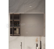 Зеркало Vincea VLM-4F120GM-2 120x80, с подсветкой и антизапотевателем, вороненая сталь