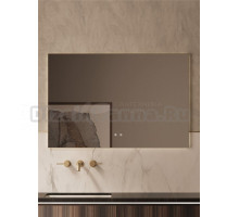 Зеркало Vincea VLM-4F120BG-2 120x80, с подсветкой и антизапотевателем, брашированное золото