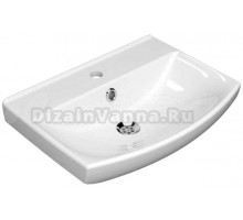 Мебельная раковина Керамин Клермонт 50 накладная, глянцевая белая, полукруглая, фарфор