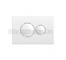 Кнопка смыва для унитаза Nova 7510 пластик, цвет глянцевый белый