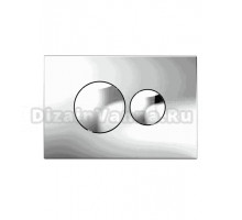 Кнопка смыва для унитаза Nova 7512 пластик, цвет глянцевый хром