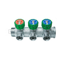 Коллектор FAR FK 3822 112UN 1" НР x 1" ВР, 3 выхода, с вставкой под плоское уплотнение