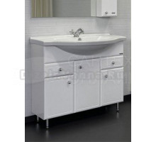 Тумба с раковиной Comforty Сочи 100 напольная, белый глянец