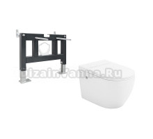 Комплект 2 в 1 Abber Bequem AC1108P-AC0101P Унитаз подвесной, с микролифтом + Монтажная рама