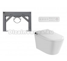 Комплект 2 в 1 Abber Bequem AC1119S-AC0101P2 Унитаз-биде электронный, подвесной + Монтажная рама