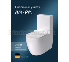 Унитаз-моноблок напольный AM.PM Func C8F8900BSC с черной кнопкой