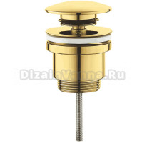 Донный клапан для раковины Haiba HB68-5 универсальный, глянцевое золото