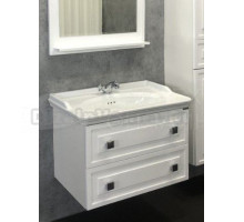 Тумба с раковиной Comforty Феррара 80 подвесная, белый глянец