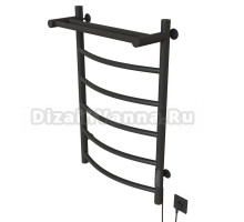 Полотенцесушитель MIXLINE CAPELLA  80х50 (таймер, 336Вт, 5 перекладин + ПОЛКА) электрический ГРАФИТ