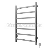 Полотенцесушитель MIXLINE FAVORITE  80х50 (таймер, 416 Вт, 7 перекладин) электрический МАТОВЫЙ ХРОМ