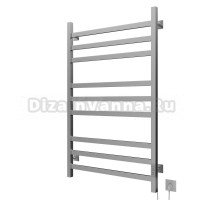 Полотенцесушитель MIXLINE FAVORITE  80х50 г2 (таймер,499 Вт,9 перекладин) электрический МАТОВЫЙ ХРОМ