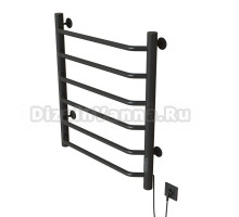 Полотенцесушитель MIXLINE MIRA  80х50 (таймер, 253 Вт, 6 перекладин) электрический ГРАФИТ