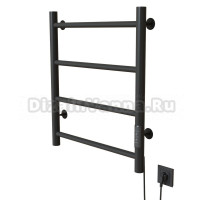 Полотенцесушитель MIXLINE VEGA  60х50 (таймер, 201 Вт, 4 перекладины) электрический ГРАФИТ