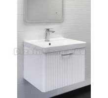 Тумба с раковиной Comforty Ангара 60П подвесная, матовая белая