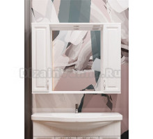 Зеркало Stella Polar Кармела 100/С Люкс с подсветкой, белое серебро