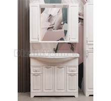 Мебель для ванной комнаты Stella Polar Кармела 100 Люкс белое серебро