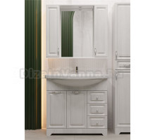 Мебель для ванной комнаты Stella Polar Кармела 90 Люкс белое серебро