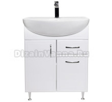 Тумба с раковиной Stella Polar Концепт 60 напольная, белая