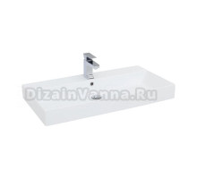 Мебельная раковина Dreja Stance 85 накладная, глянцевая белая, прямоугольная