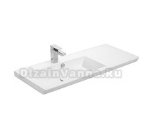 Мебельная раковина Dreja Isik 100 накладная, глянцевая белая, прямоугольная