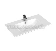 Мебельная раковина Dreja Just Flat 70 накладная, глянцевая белая, прямоугольная