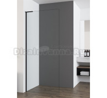 Душевая перегородка Vincea Walk-in HA VSW-7HA900CLB 90x200 см, профиль матовый черный, стекло прозрачное