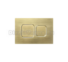 Кнопка смыва для унитаза Cezares Pneumatic PN2-BTN-BORO пластик, цвет брашированное золото