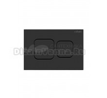 Кнопка смыва для унитаза Cezares Pneumatic PN2-BTN-NOP пластик, цвет матовый черный