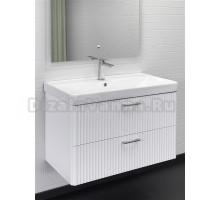 Тумба с раковиной Comforty Ангара 90П подвесная, матовая белая