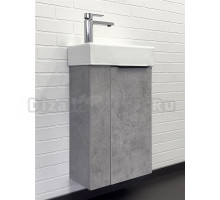 Тумба с раковиной Comforty Асти 40 подвесная, светлый бетон