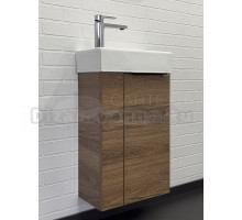 Тумба с раковиной Comforty Асти 40 подвесная, темно-коричневый дуб