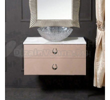 Тумба с раковиной Armadi Art NeoArt 80 капучино, столешница, с ручками Drop хром