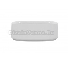 Акриловая ванна Cezares Lux CZR-LUX-CENTRAL-170-82-58 170x80 см, отдельностоящая, белая, овальная, вклеенная каркас, фурнитура белая