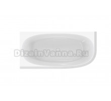 Акриловая ванна Cezares Lux CZR-LUX-CORNER-165-80-58-L 165x80 см, угловая, левая, пристенная, белая, асимметричная, вклеенная каркас, фурнитура белая