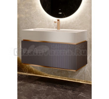 Тумба с раковиной Jorno Filoro 90 подвесная, антрацит