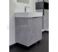 Тумба с раковиной Comforty Асти 60Н напольная, светлый бетон