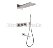 Душевой комплект Abber Daheim AF8253SP С ВНУТРЕННЕЙ ЧАСТЬЮ, матовый хром
