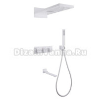 Душевой комплект Abber Daheim AF8253W С ВНУТРЕННЕЙ ЧАСТЬЮ, матовый белый