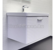 Тумба с раковиной Comforty Танжер 70П подвесная, матовая белая