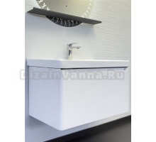 Тумба с раковиной Comforty Арзамас 80 подвесная, матовая белая