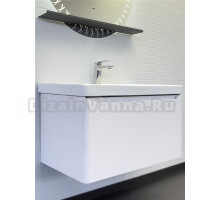 Тумба с раковиной Comforty Арзамас 80-1 подвесная, матовая белая