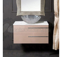 Тумба с раковиной Armadi Art NeoArt 80 капучино, столешница, с ручками Luce хром