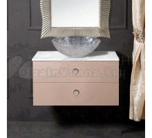 Тумба с раковиной Armadi Art NeoArt 80 капучино, столешница, с ручками Moon хром