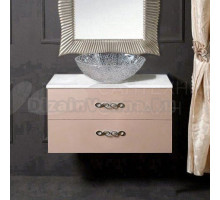 Тумба с раковиной Armadi Art NeoArt 80 капучино, столешница, с ручками Wave хром
