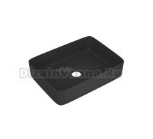 Накладная раковина D&K Berlin DT1430225 матовая черная, прямоугольная