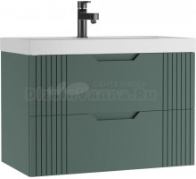 Тумба под раковину без столешницы Домино Garden 80 зеленая