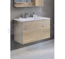 Тумба с раковиной Comforty Варна 90 подвесная, дуб сонома