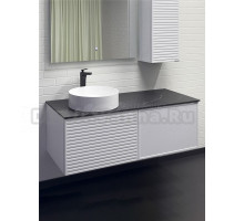 Тумба с раковиной Comforty Геленджик 120 подвесная, матовая белая, c раковиной Comforty 9110