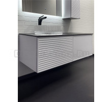 Тумба с раковиной Comforty Геленджик 120 подвесная, матовая белая, c раковиной Comforty CF21001