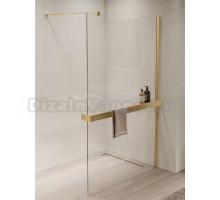 Душевая перегородка Vincea Walk-in HR VSW-1HR900CLG 90 см, профиль матовое золото, стекло прозрачное